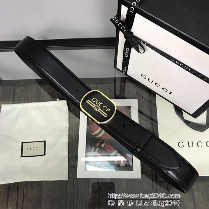 GUCCI古馳 官網新款 正品規格 原單品質  休閒商務 橢圓磨膠板扣 小牛皮男士皮帶  xfp1083